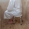 Flash Furniture 9-1/2" L, Aluminum, White Bath & Shower Stool DC-HY3400L-WH-GG - alternate 9